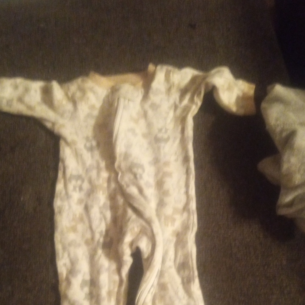 Adorable Beige Kids Footie Pajamas
